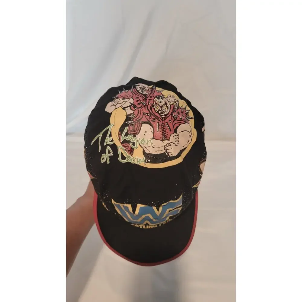 Vintage 1991 WWF Titan Sports All Over Print Wrestling Hat Legion of Doom Hogan